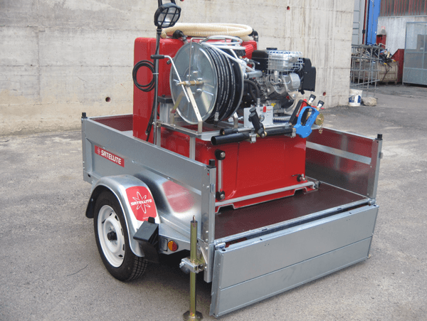 Fire protection trailer Pump + GRP tank in L