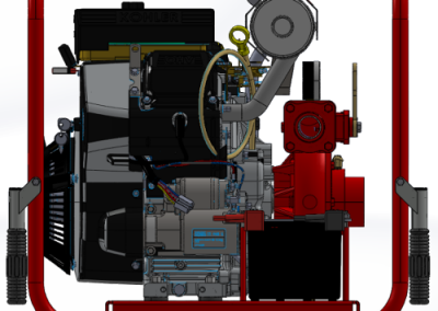 Portable pump petrol engine