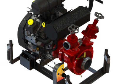 Portable fire pump with gasoline engine