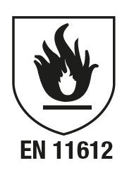 EN iso 11612: 2009 Vestuário de protecção contra chamas e calor emitido por convecção e radiação - substitui a norma EN 531