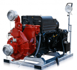Motor pump on skid