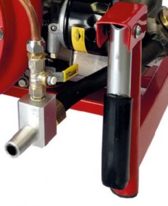 Carrying handle for fire engine