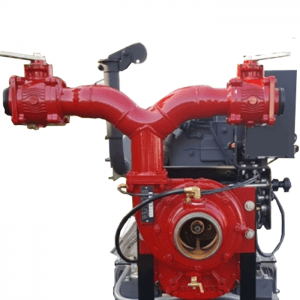 Diesel fire pump with control panel