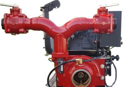 Diesel fire pump with control panel