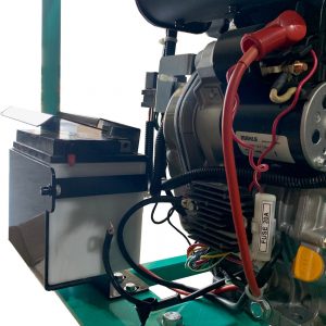Battery installed on self-priming pump