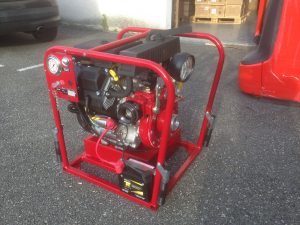 Transportable fire pump