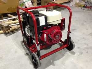 Motor pump on wheelbarrow kit