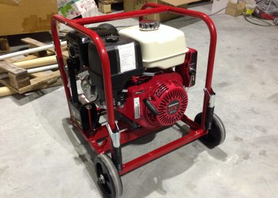 Motor pump on wheelbarrow kit
