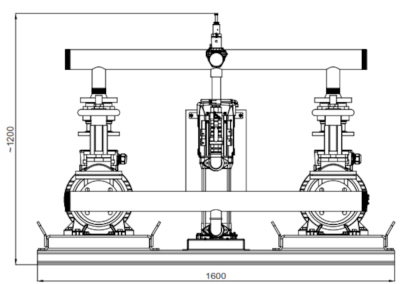 Dimensions of the fire pump set