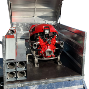 Remorque d'intervention incendie PTAC 750kg - 1000 l/min ou 1500 l/min à 10 bar