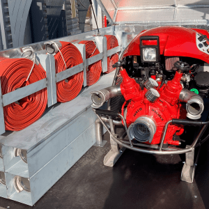 remorque incendie avec motopompe fixe