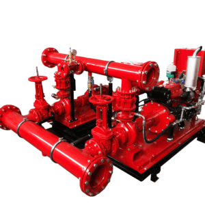Pump on frame with control panel