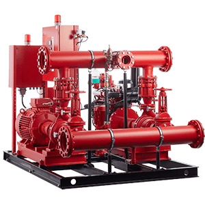 Stationary firefighting pump units.