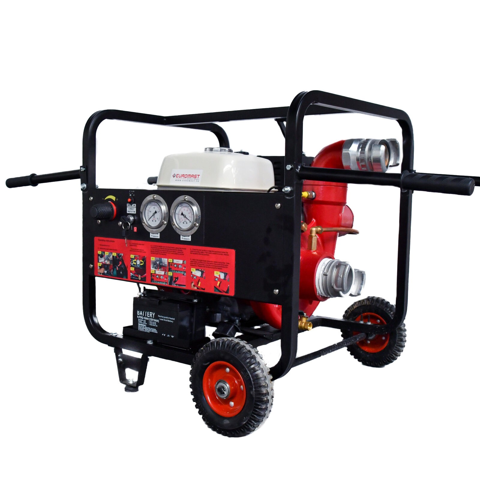 Pompe à moteur thermique Honda essence 5,9 Kw pour eau engrais 600 L / Min  sur bati