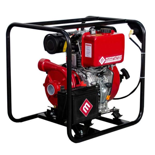 Self-priming diesel fire pump for clear water